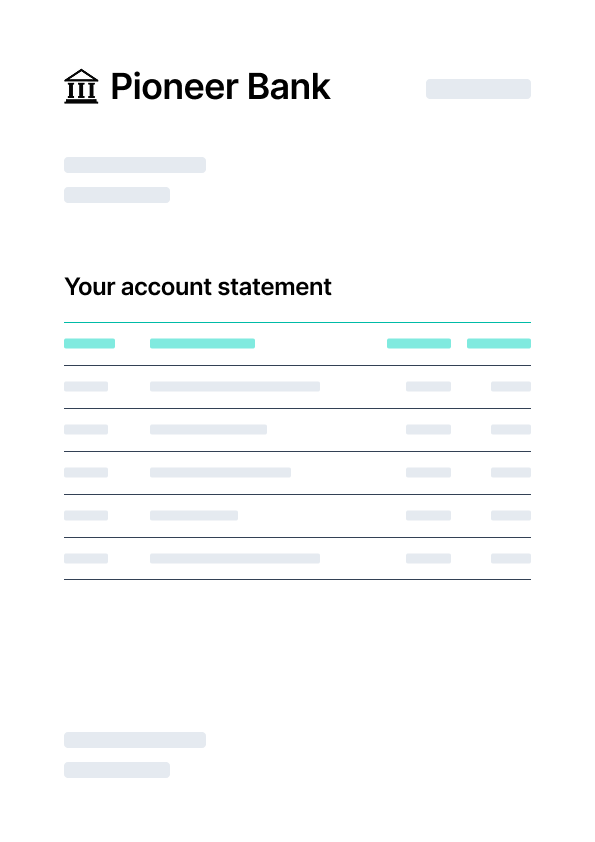 bank statements