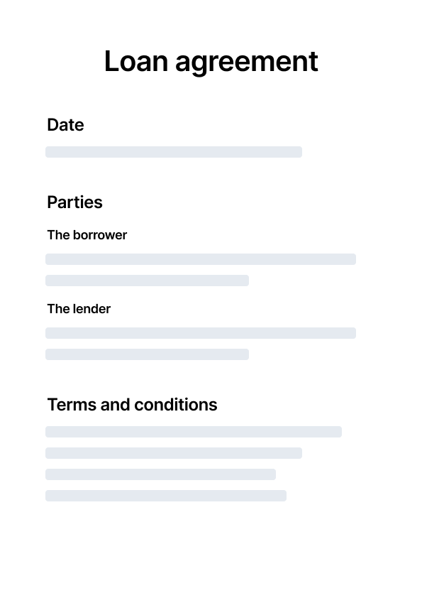 loan agreements