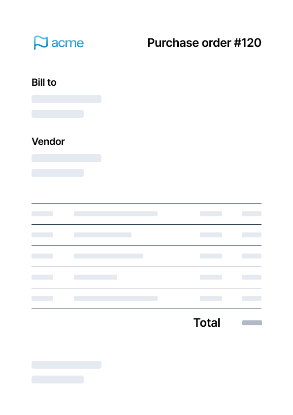 purchase orders