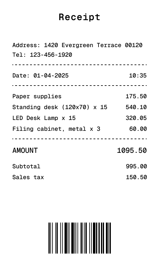 receipts