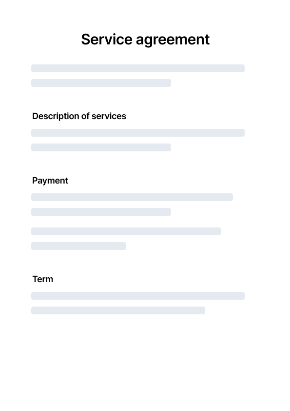 service agreements